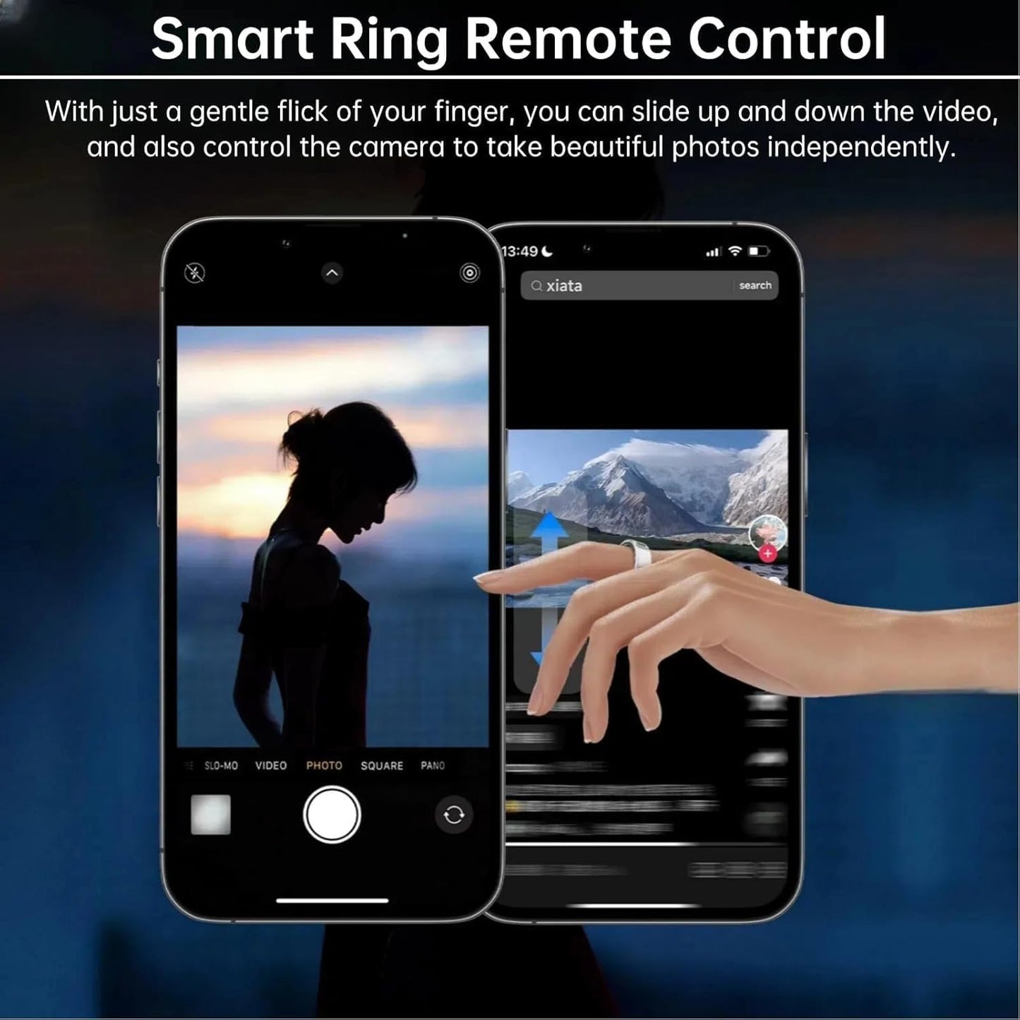 Smart Ring Health with LED Display Screen, Activity Tracker/Heart Rate/SpO2/Sleep/Step, Bluetooth Connection Smart Rings for Women Men, IP68 Waterproof Smart Ring for iPhone & Android (Black, 11)