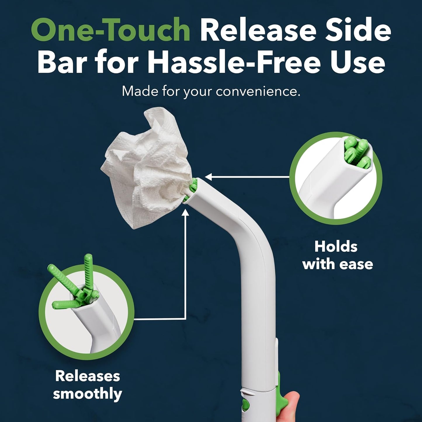 Replacement Head Attachment for Compact, Master & Ultimate Toilet Aid Kit - Hygienic & Economical Solution for Travel, Home or Extra Bathroom - Supports Independent Toileting & Personal Care