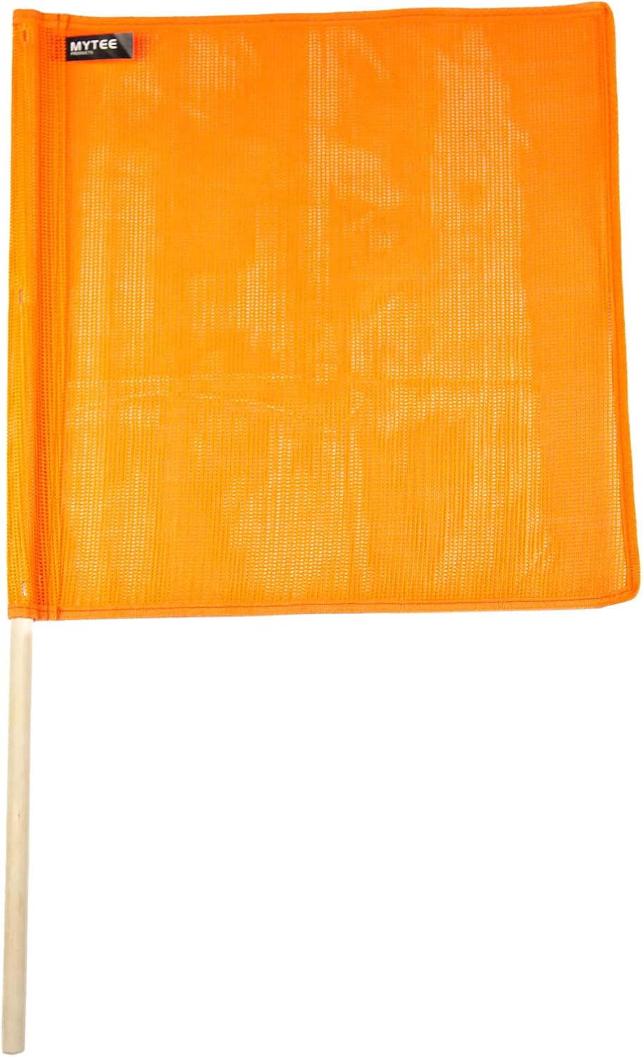 Mytee Products Orange Safety Flags for Trucks with Dowel, DOT Compliant - 18 Inch x 18 Inch High Visibility Vinyl Mesh Warning Flags, 8 Pack