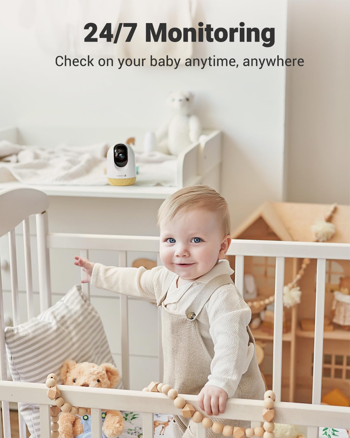 MUBVIEW 5G WiFi Indoor Security Camera No Subscription, Pet Camera with Phone App, Baby Monitor WiFi Smartphone, 2K Night Vision Pan-Tilt Dog Cam, Auto Tracking, 2-Way Audio, SD or Cloud Storage