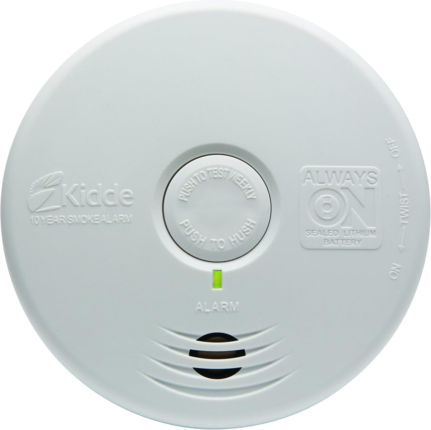 Kidde Smoke Detector, 10-Year Battery, Photoelectric Sensor Smoke Alarm