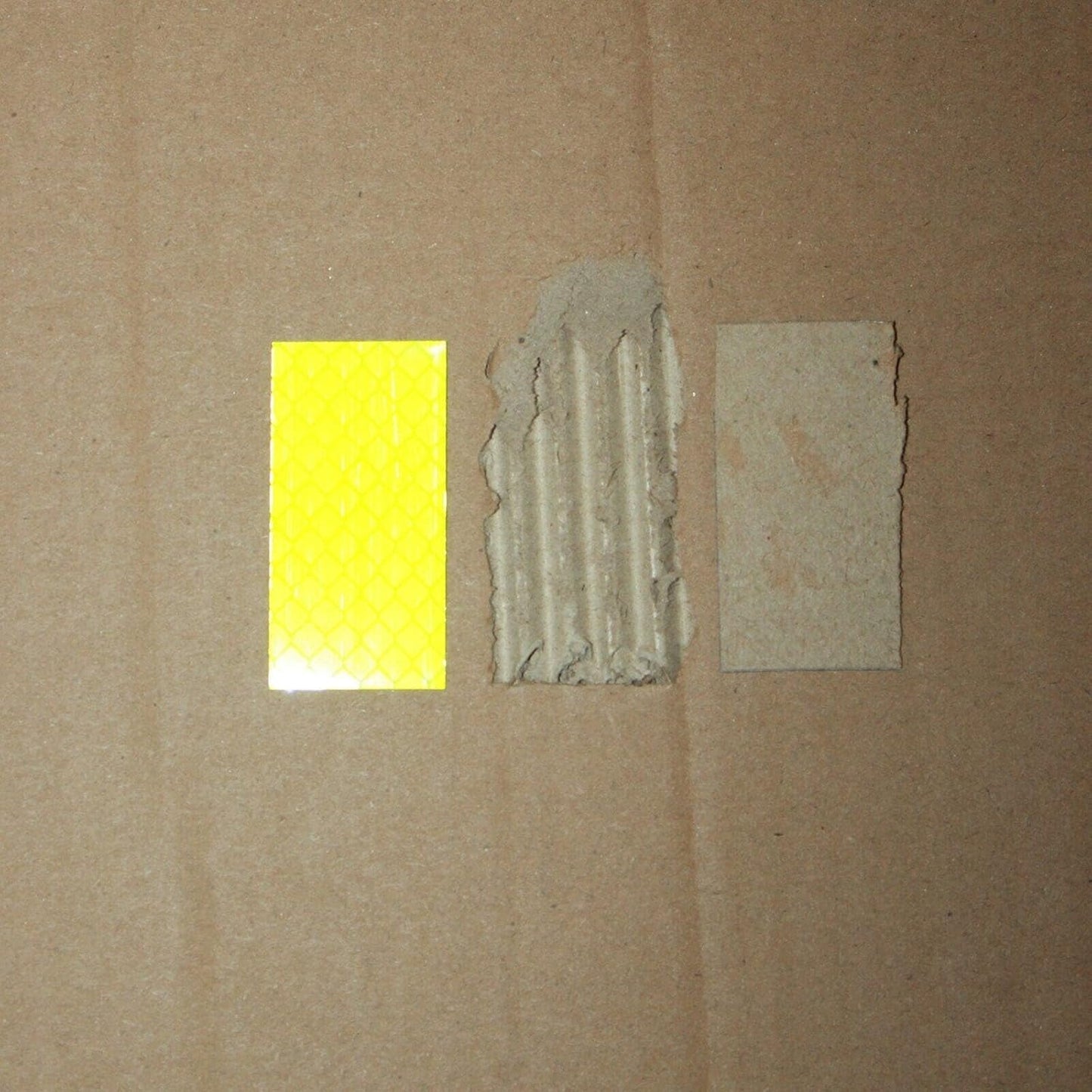 Non Fading Fluorescent Yellow Reflective Stickers 1 inch X 2 inch, Outdoor Waterproof High Visibility Safety Adhesive Reflector (50 Pcs)