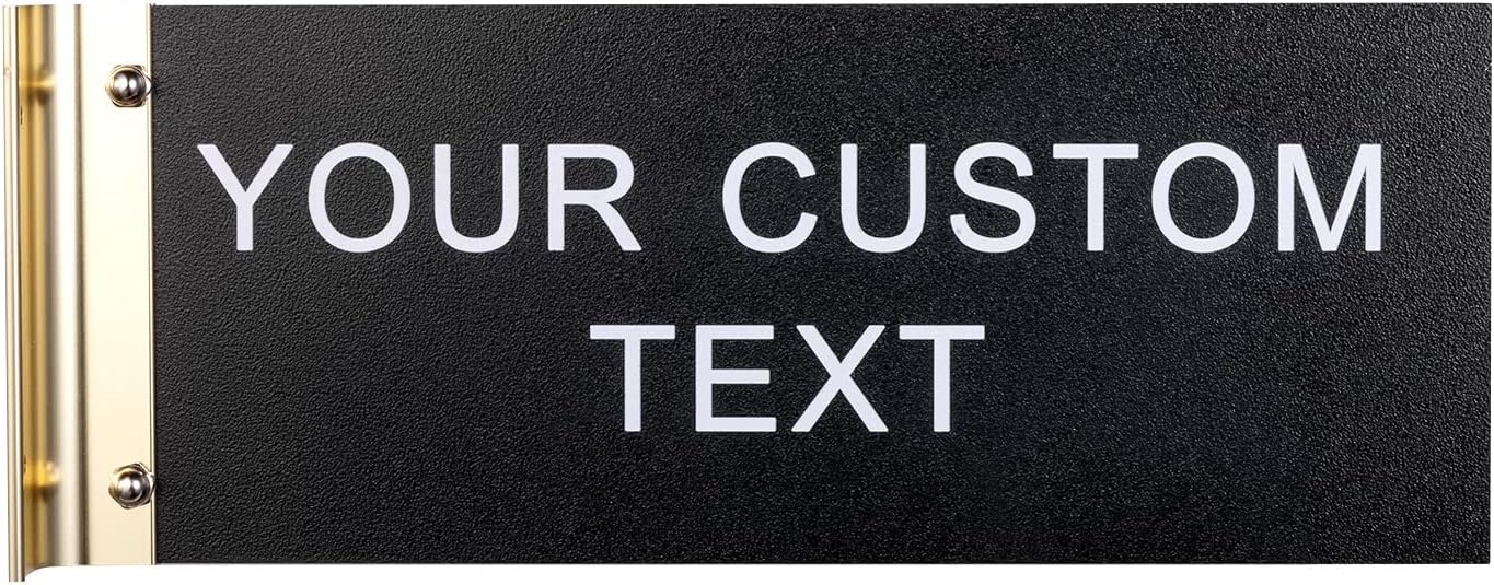 Custom Double-Sided Corridor Sign Personalized Hallway Corridor Sign Door Flag Signs 4" x 10"