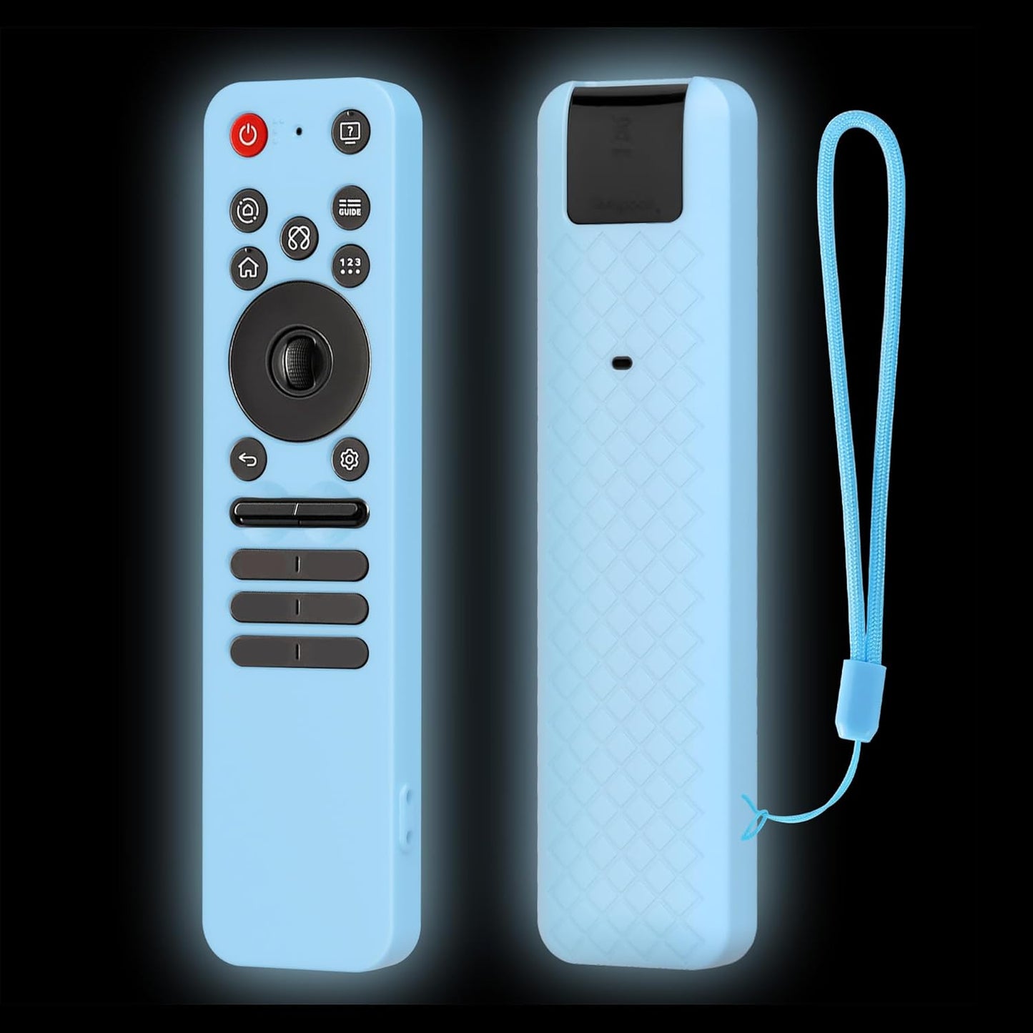 LEFXMOPHY Cover for LG MR25GA Remote Compatible with 2025 LG OLED Smart TV C5 B5 G5 M5 Series Remote, Silicone Case Glow in Dark - Blue