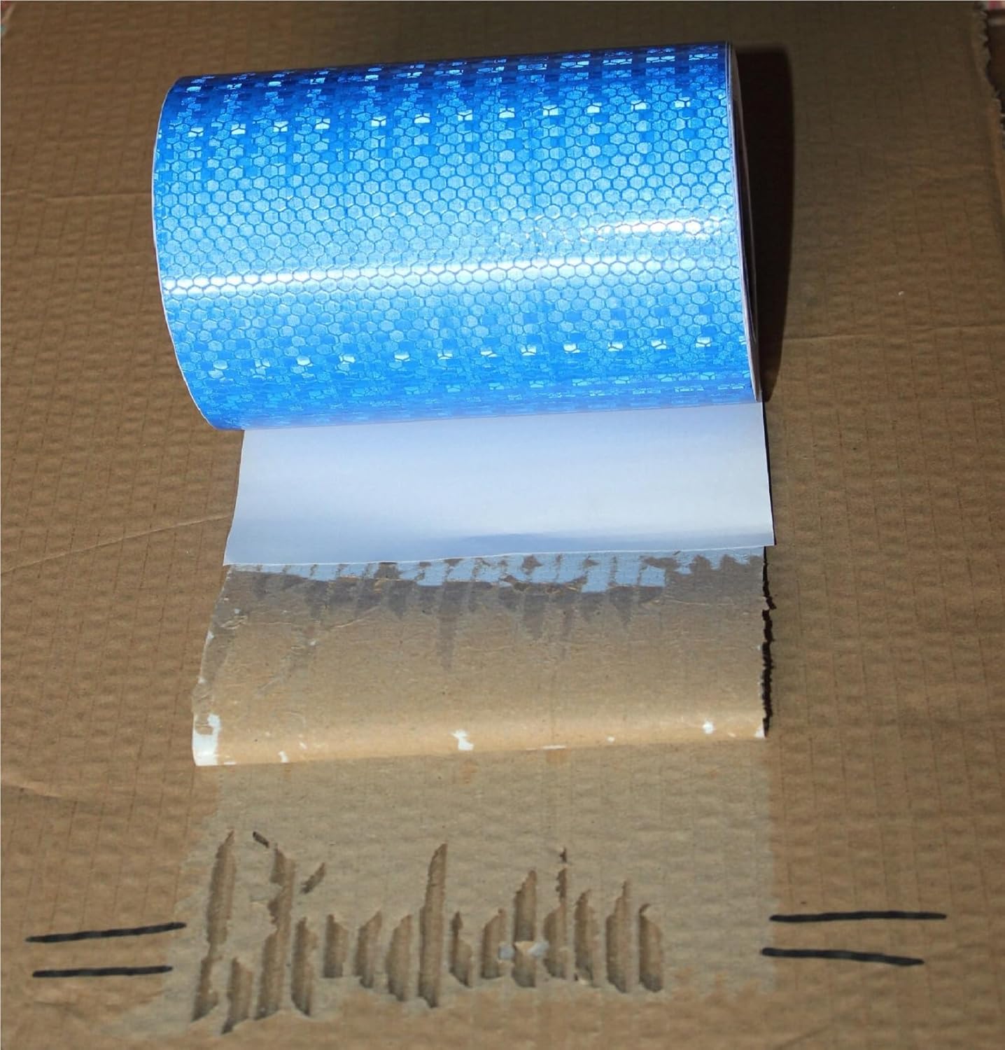 Blue Reflective Tape 6 inch Wide, Outdoor Waterproof High Visibility Warning Industrial Marking Tape, Safety Stickers (68 feet)