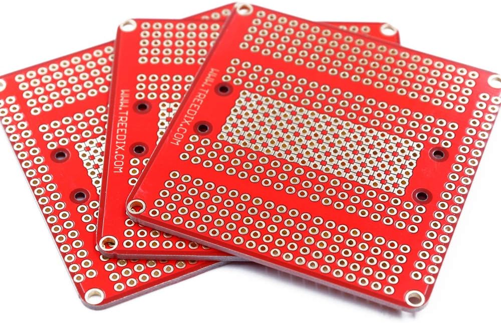 Treeidx 3pcs Expansion Board Breadboard Gold Plated Finish Proto Board PCB Compatible with Raspberry PI PICO