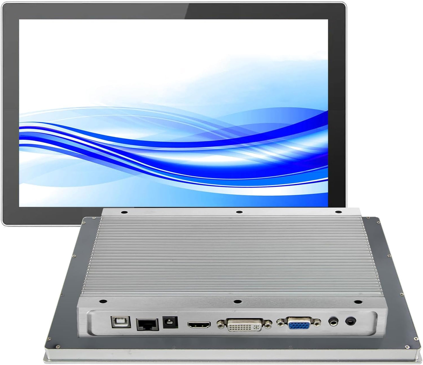 GreenTouch 10.1 Inch Industrial Embedded Interactive Touchscreen Monitor, Capacitive Multi-Touch Screen Display with Front IP65 Water-Proof - 1280 x 800 Resolution