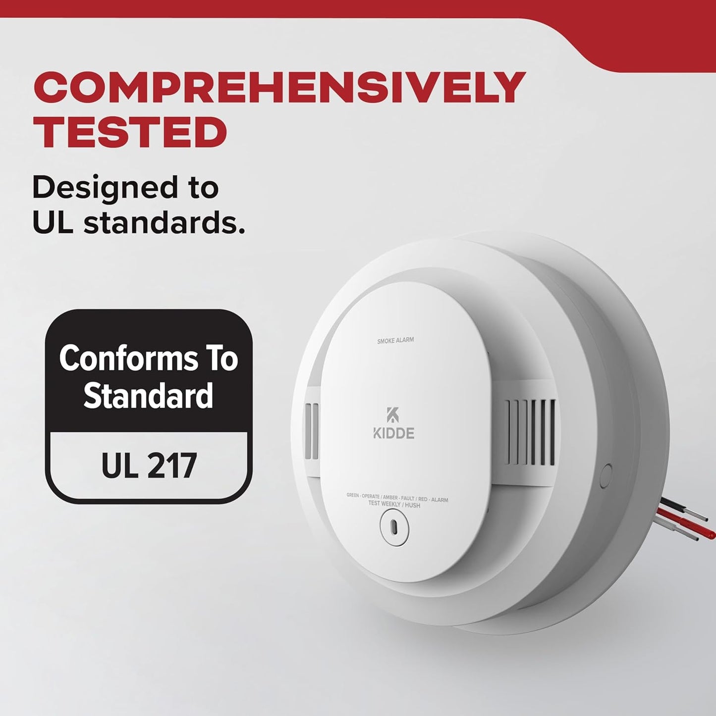 Kidde, 20SAR, Hardwired Smoke Detector, AA Battery Backup, Interconnectable, LED Warning Light Indicators