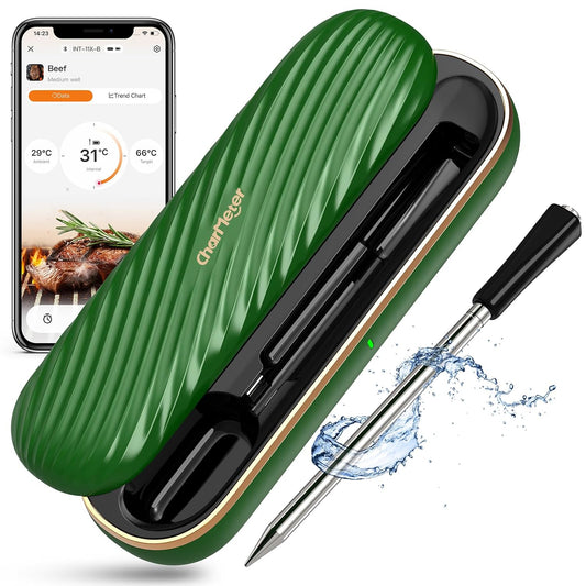 Meat Thermometer Digital Wireless, Bluetooth Smart Meat Thermometer with APP 500FT Remote for Grilling and Smoker,Portable Cooking Temperature Probe for Oven, Outside Grill and BBQ | IP67 Waterproof