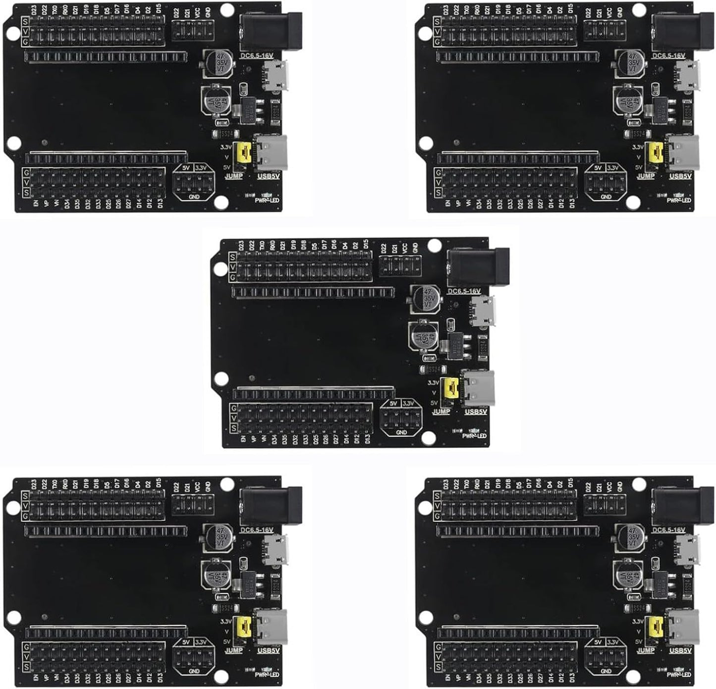 5pcs ESP32 GPIO Breakout Board ESP32 ESP-32S Development Board 30Pin Type-C Micro USB Dual Interface ESP32 Expansion Shield
