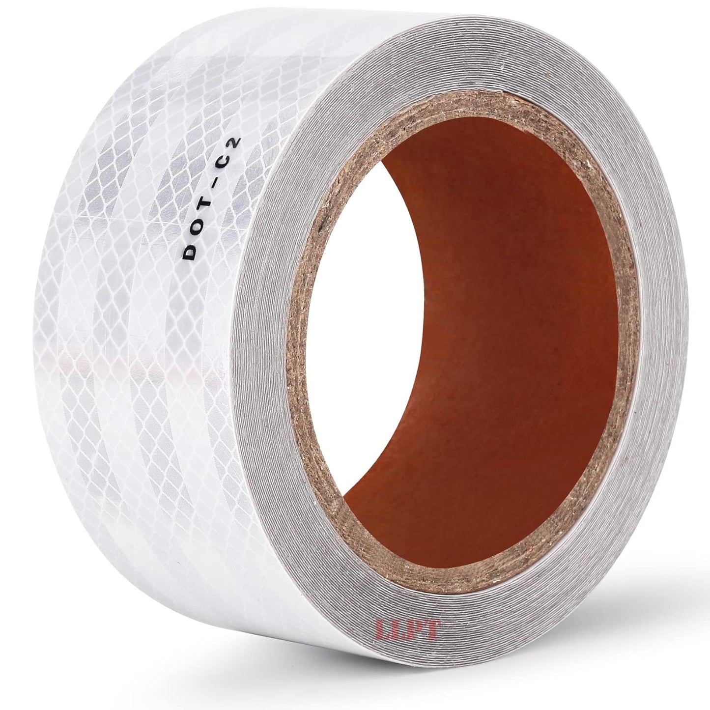LLPT Reflective Tape 2” x 33 Ft DOT-C2 High Visibility Safety Tape Flexible Waterproof Intense Reflector for Trailer Truck Car RV Boat Camper Color White (RT203W)