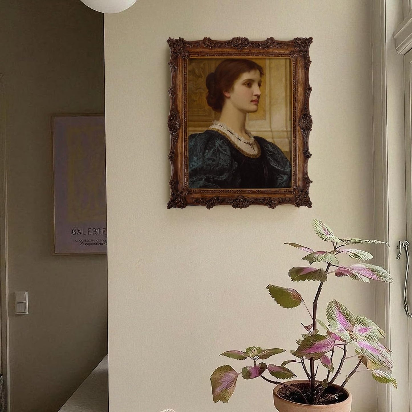 8x10 Picture Frames with Embossed Vines Design and Glass Front Hand-Crafted Resin Photo Frame with Easel & Hook for Tabletop & Wall Hanging Ornate Baroque Vintage Home Room Decor (Wood)