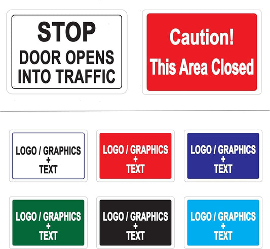 Custom Metal Sign, Choose your own Colors, Fonts. Add Graphics, Outdoor Protection. Heavy-Duty Rust-Free Commercial Grade Aluminum Sign - 10"x14" (landscape style 1)