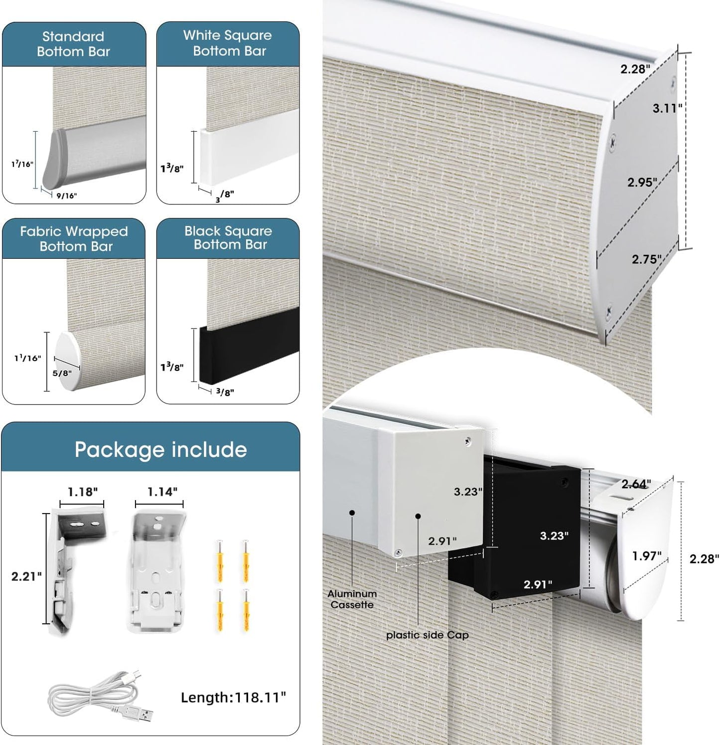 SmartWings Motorized 100% Blackout Shades Blinds, Custom Size, Cordless Window Shades with Rechargeable Battery, Works with Matter/Apple HomeKit, Alexa, Thread/Zigbee, Remote Optional, Safari Cream