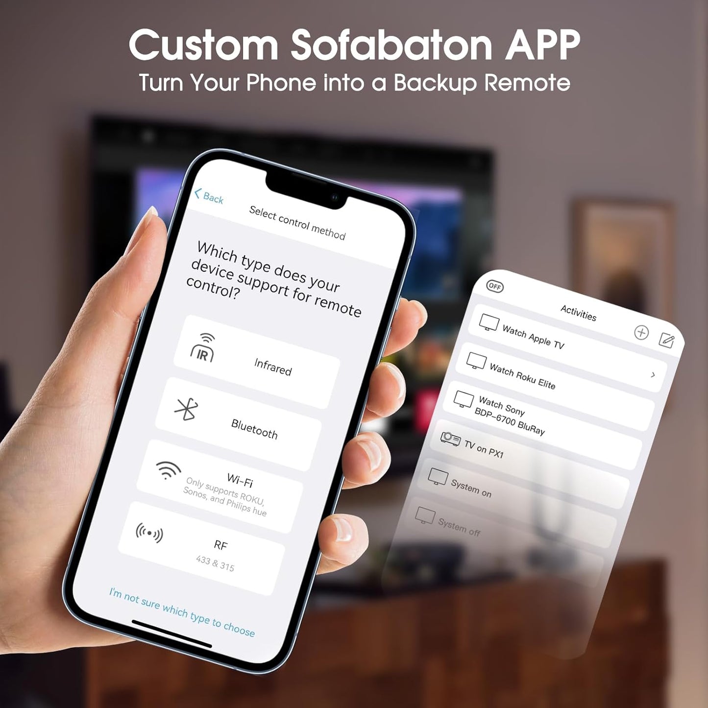 SofaBaton X1S Universal Remote Control, One Touch Activities, Customize SofaBaton APP, All-in-one Universal Remote with Hub