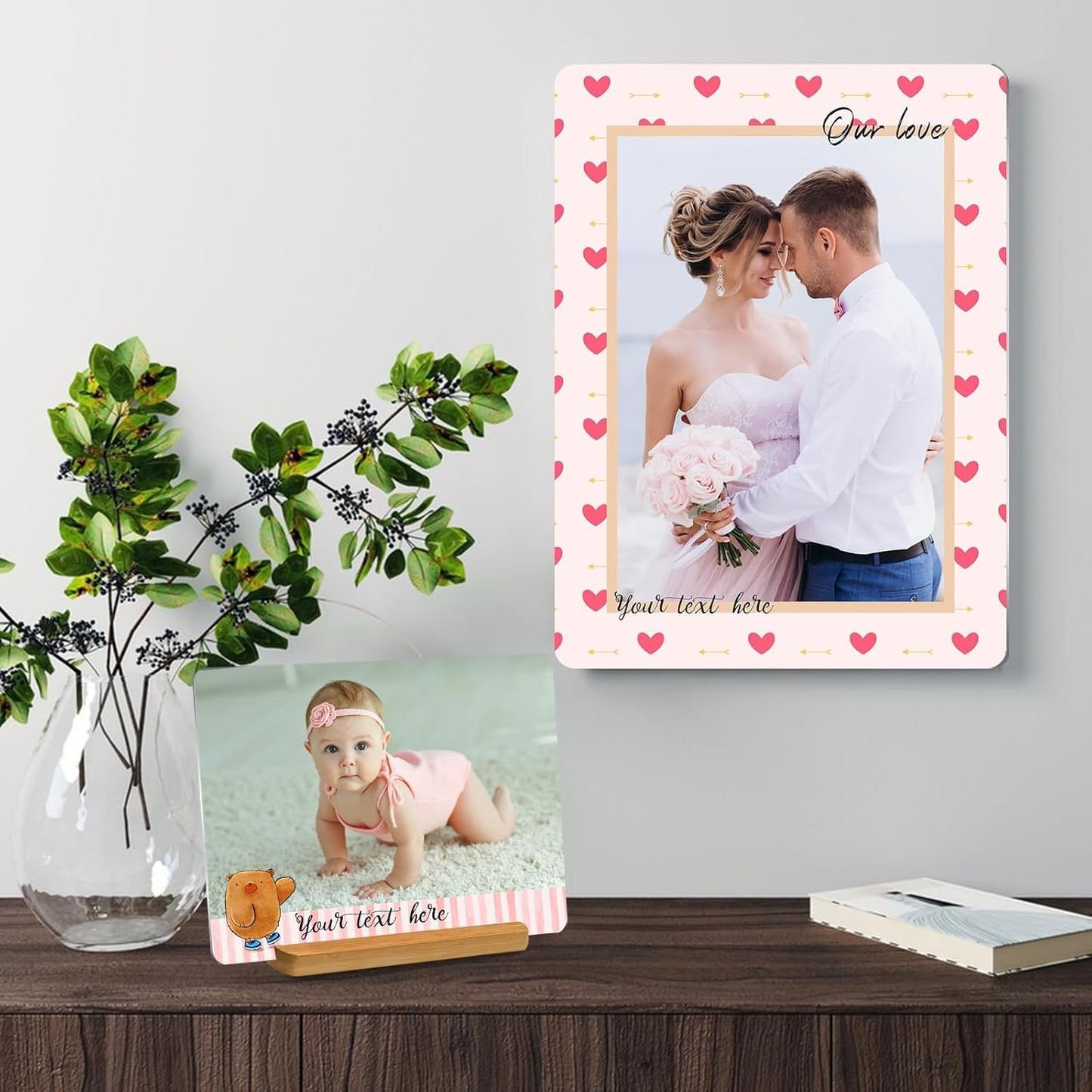 Custom Style Custom Metal Photo Prints,Customize Your own Picture Frame,Personalized Metal Picture Gift for Family and Lovers