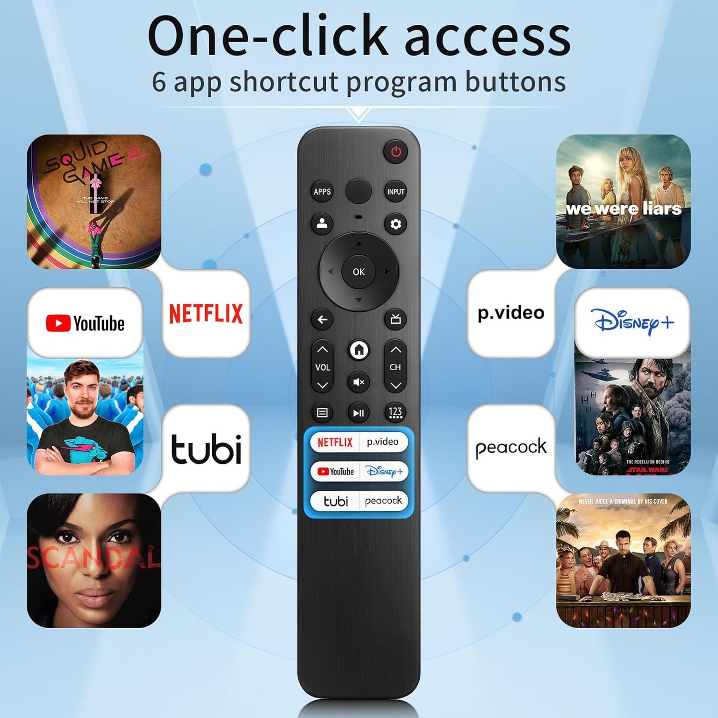 for Hisense-TV-Remote-Control-Replacement,Universal for Hisense UHD 4K ULED Google Smart TVs