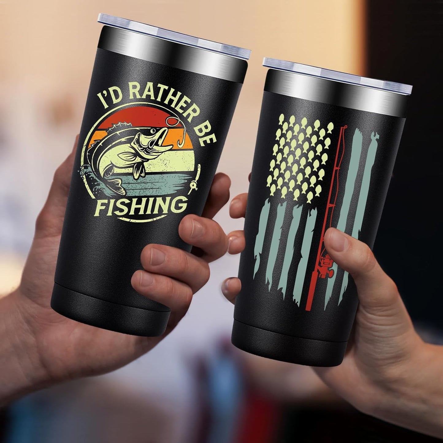 Fufandi Fishing Gifts For Men - Gifts for Fisherman - Fishing Christmas Gift, Birthday Fathers Day Gift for Dad, Men, Husband, Him - Tumbler Cup 20oz