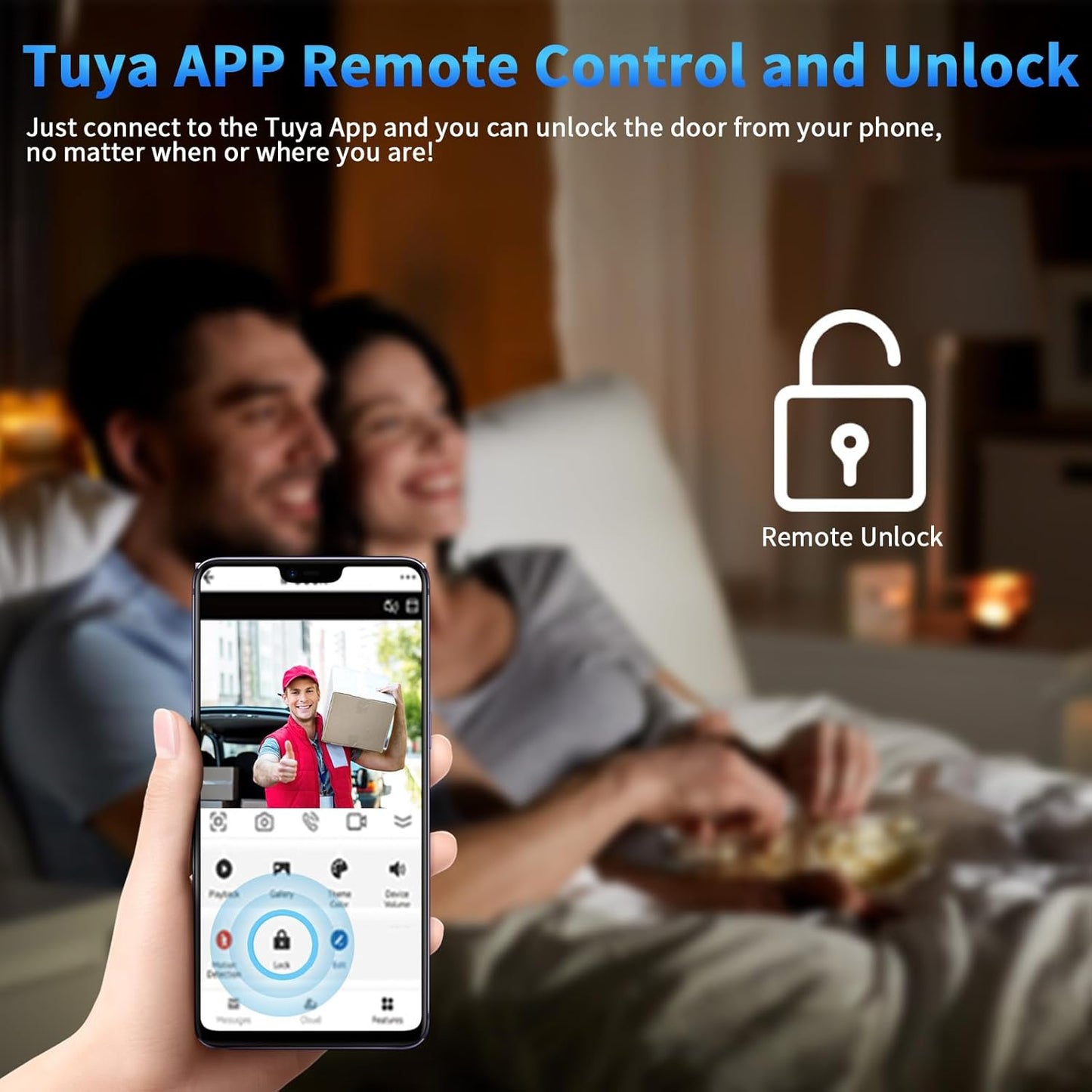ANJIELO SMART Wired Video Doorbell Apartment Intercom System,4 Family Units 10 Inch Touch Monitor,3 in 1 Unlocking,Dual Way Intercom Motion Detection Tuya for Villa Home (1 Doorbell(w)+ 4 Monitor(b))