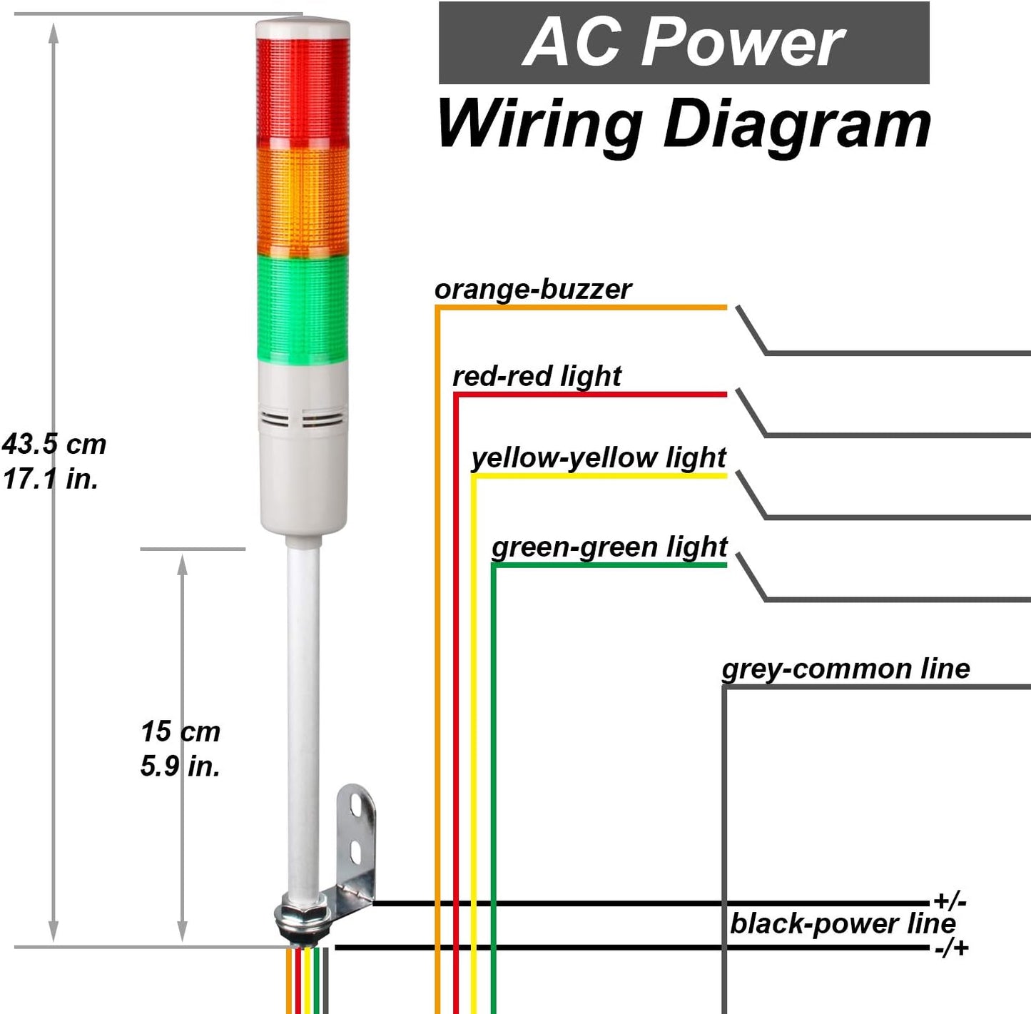 Tower Stack Lights, Industrial Warning Signal Lights Tower Lamps Column, Factory Workshop Safety RGB Signal Indicator, LED Andon Lights (110V, 3 Tiers, Without Sound)