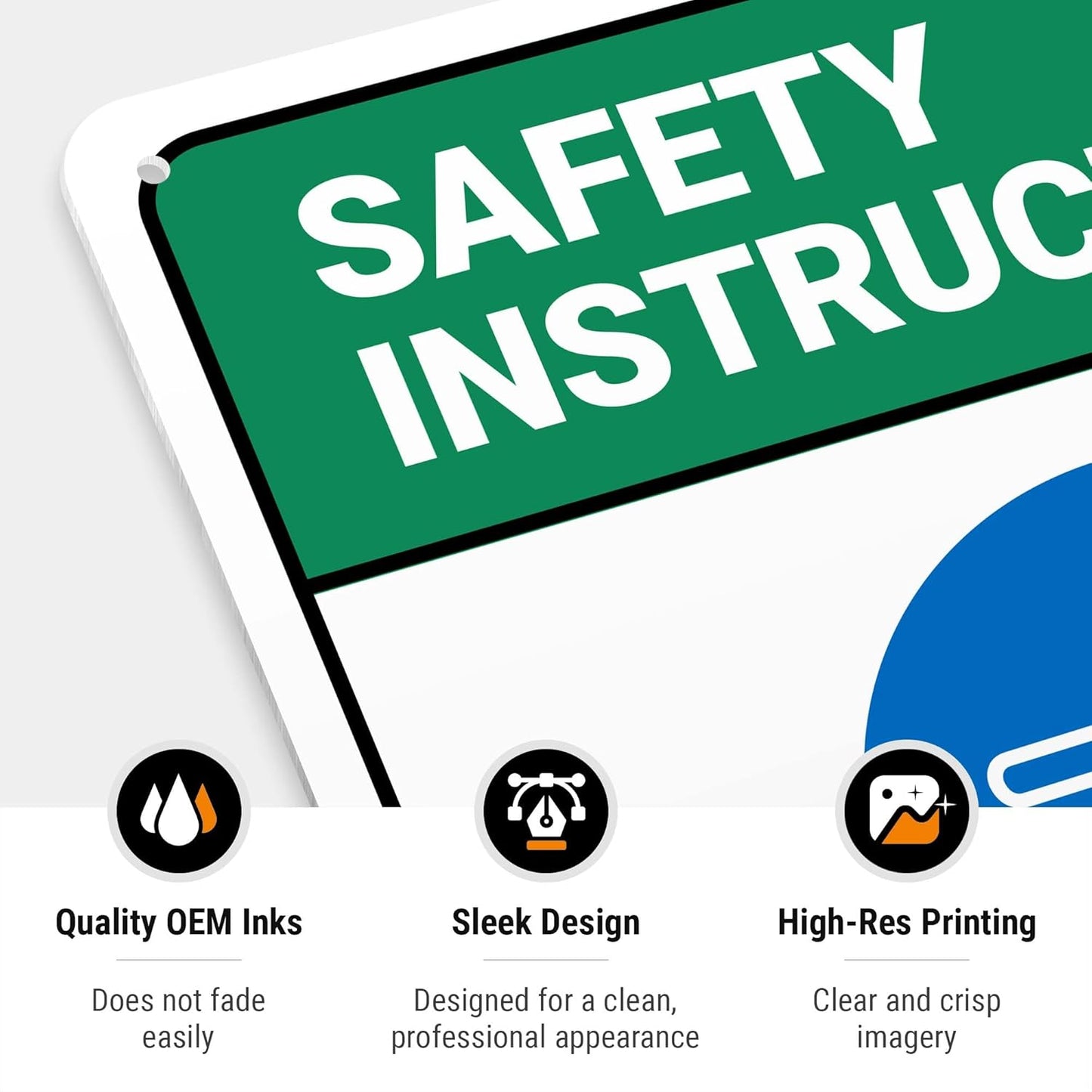 Safety Instructions Body Harness Required for Entry Sign, 10x14 Inches, Rust Free .040 Aluminum, Fade Resistant, Made in USA by Sigo Signs