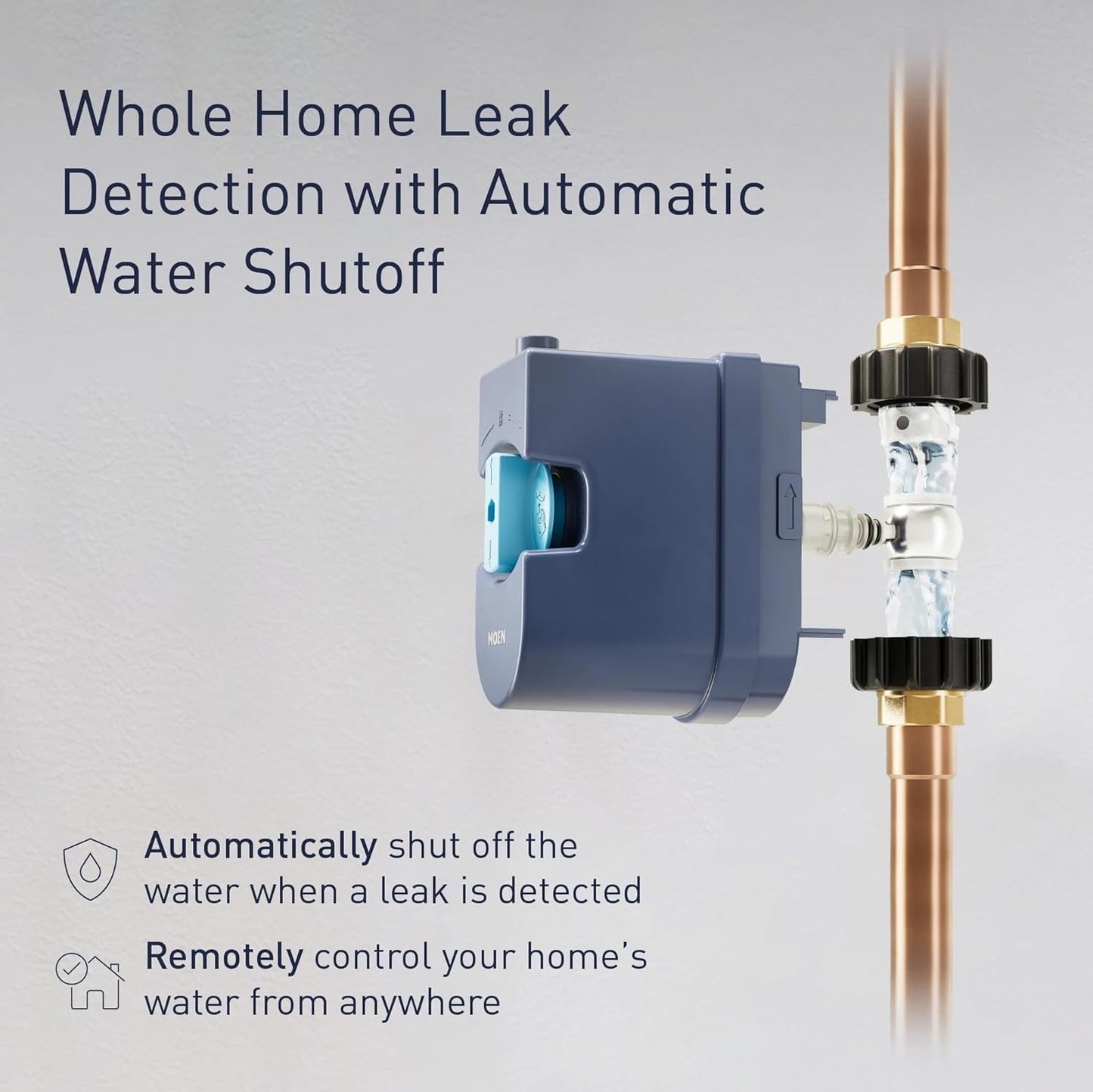 Flo by Moen 3/4-Inch Smart Water Shutoff with Smart Water Detector, 1-Pack