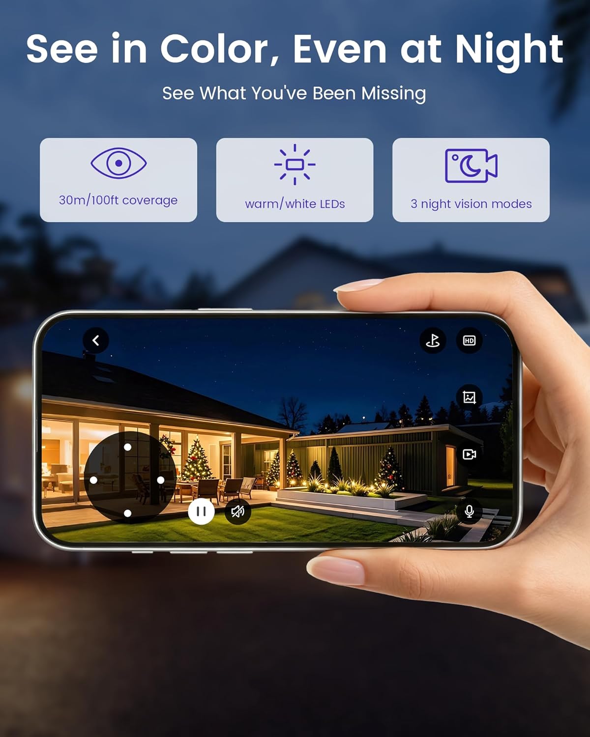 Smart 4K 8CH Home Security Camera System, 4pcs Wired PoE IP Cameras Outdoor with Person/Vehicle Detection, 8MP/4K 8CH NVR with 2TB HDD for 24-7 Recording, Full Color Night Vision, 2-Way Talk