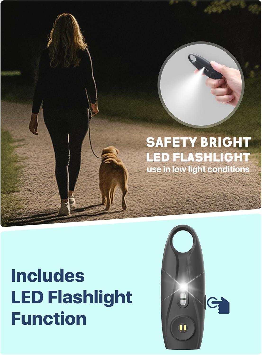 Rechargeable Personal Safety Alarm Keychain, Upgraded Dual-Color Red & Blue Strobe Light, LED Flashlight, 130dB Loud Siren, Safe Personal Alarm for Women, Kids and Elders