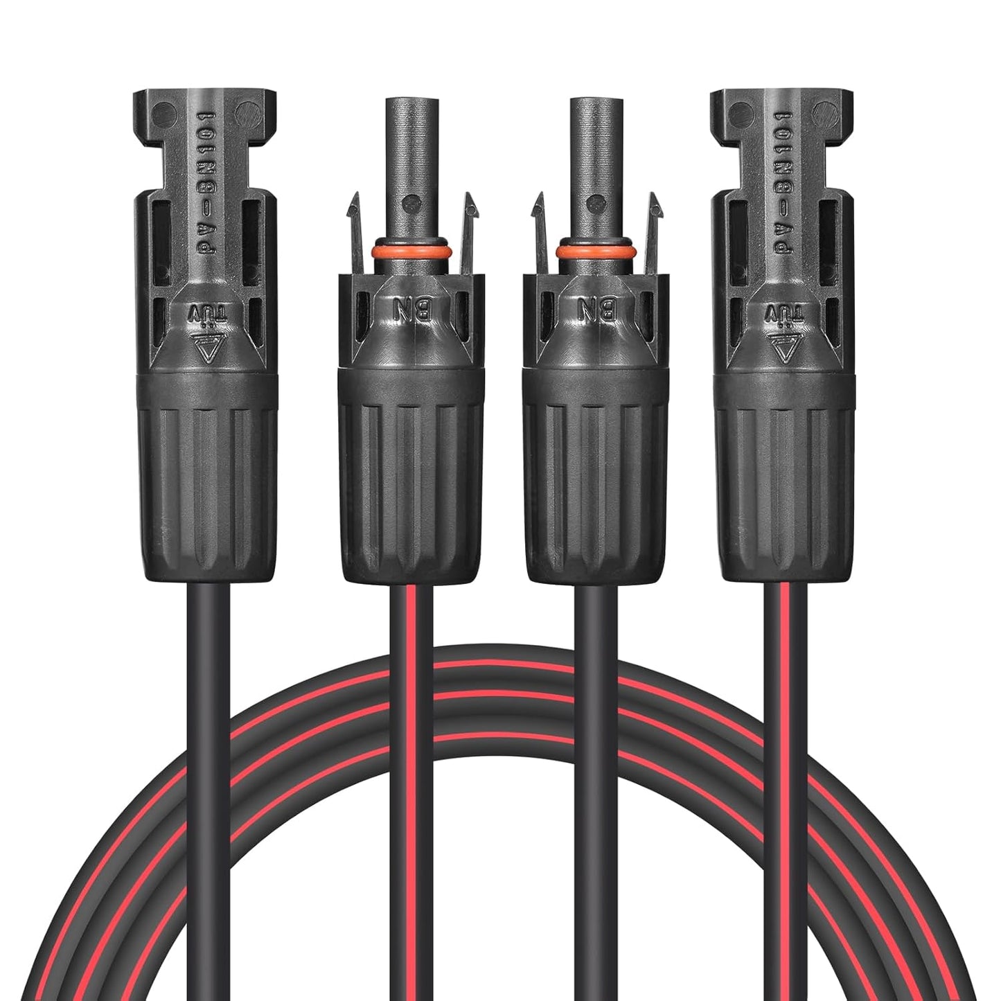 Solar Cable 20 Feet 2x12 AWG Twin Wire Solar Extension Cable, Copper Strand with Female and Male Connectors on Both Ends, Solar Panel Cable Wire & Adaptor for Home, Shop and RV Solar Panels
