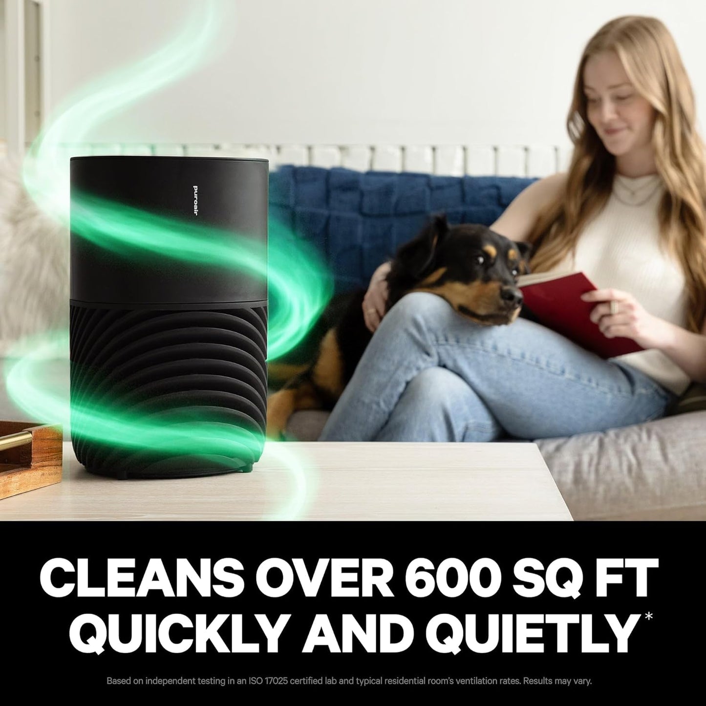 PuroAir 130i HEPA Air Purifiers for Home Pets - Covers Up To 600 Sq Ft - Filters Up To 99.9% of Pollutants, Smoke, Pollen, Dust - Quiet HEPA Air Filter - Air Purifiers for Bedroom (2 Pack)