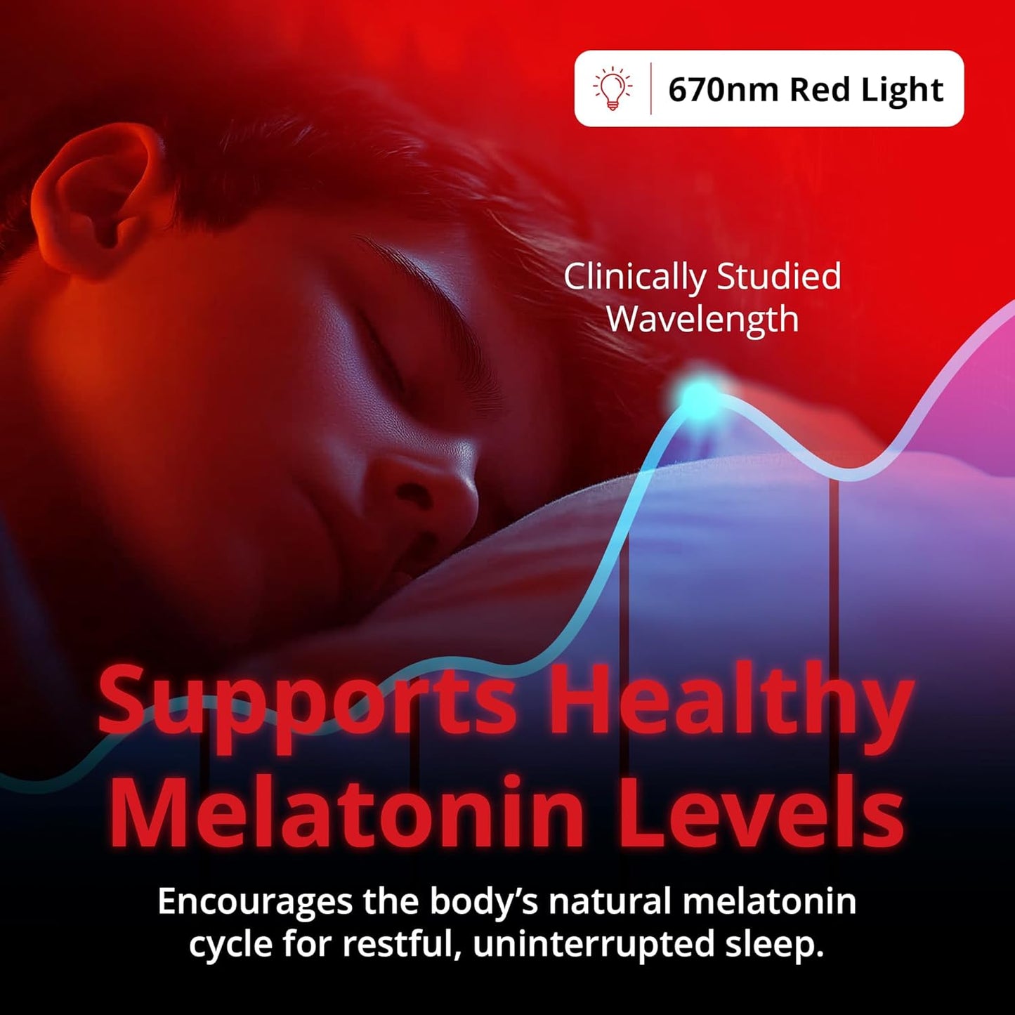 Revive - 670nm Red Lamp by Gamma - Sleep Light - Melatonin Promoting Natural Sleep Aid, Bedroom & Nursery Nightlight