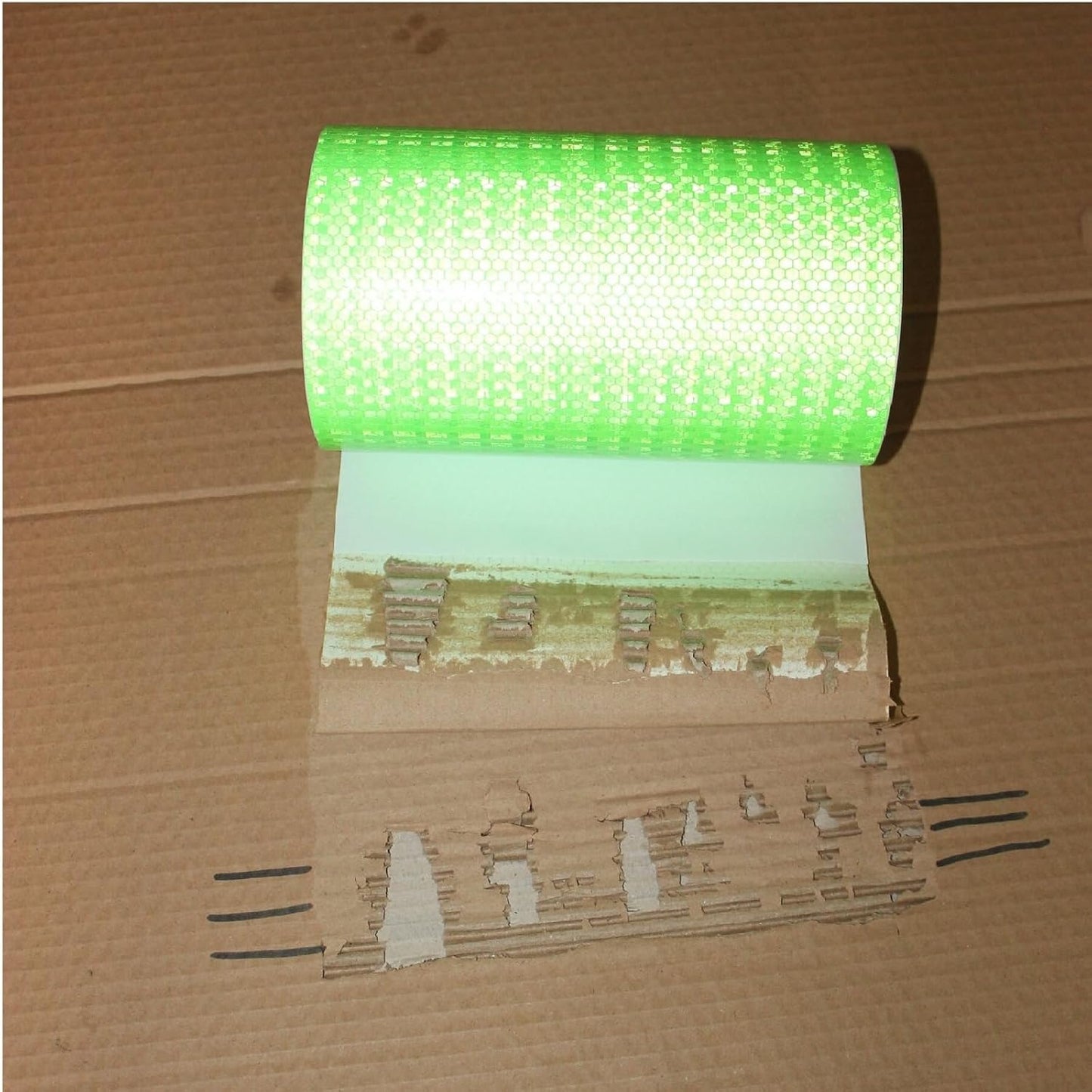 Green Reflective Tape Outdoor Waterproof 6 inch, High Visibility Warning Industrial Marking Tape, Safety Stickers (11 feet)