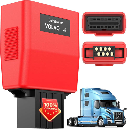 Autel Original MaxiSYS 8-Pin CV Adapter for Volvo, 8 Pins to OBD2 16 Pins for Volvo Off-Highway Cable Connector, Work w/Autel Heavy Duty Truck Scanner MS908CV MS908CV II MS909CV MS906CV MaxiFlash VCI