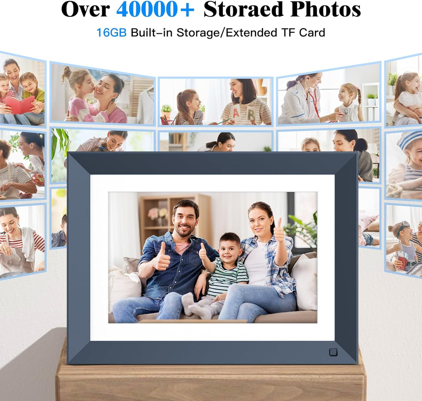 10.1-inch Digital Picture Frame Smart-Photo-Frame - Digital Frame with 1920 * 1200 IPS Touch Screen, Auto Rotate, 16GB Storage, Load Photos Videos from Phone via App or Email, Birthday Gifts for Mom