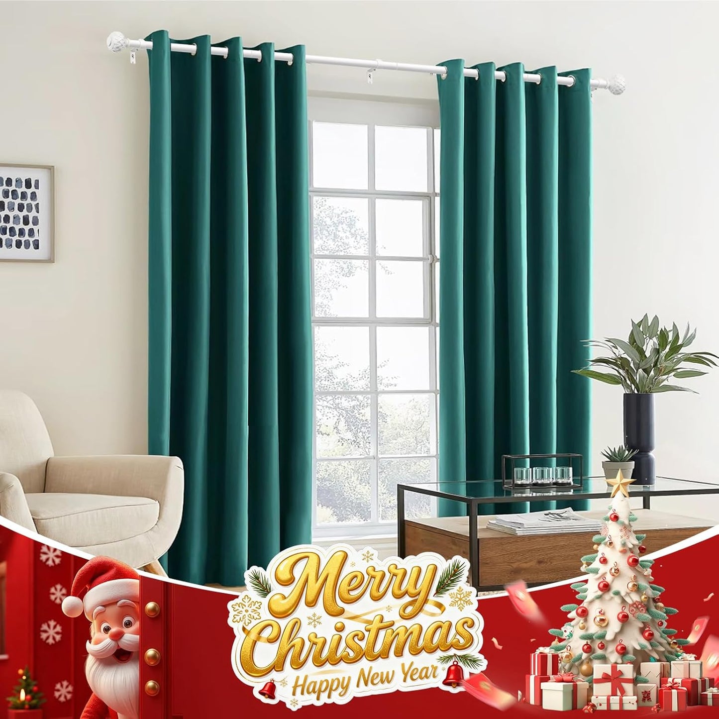 TONIAL White Curtain Rod 32 to 86 Inches, 7/8 Adjustable Curtain Rods for Windows 20 to 82 Inches, Splicing Drapery Rods Heavy duty with Netted Texture Finials