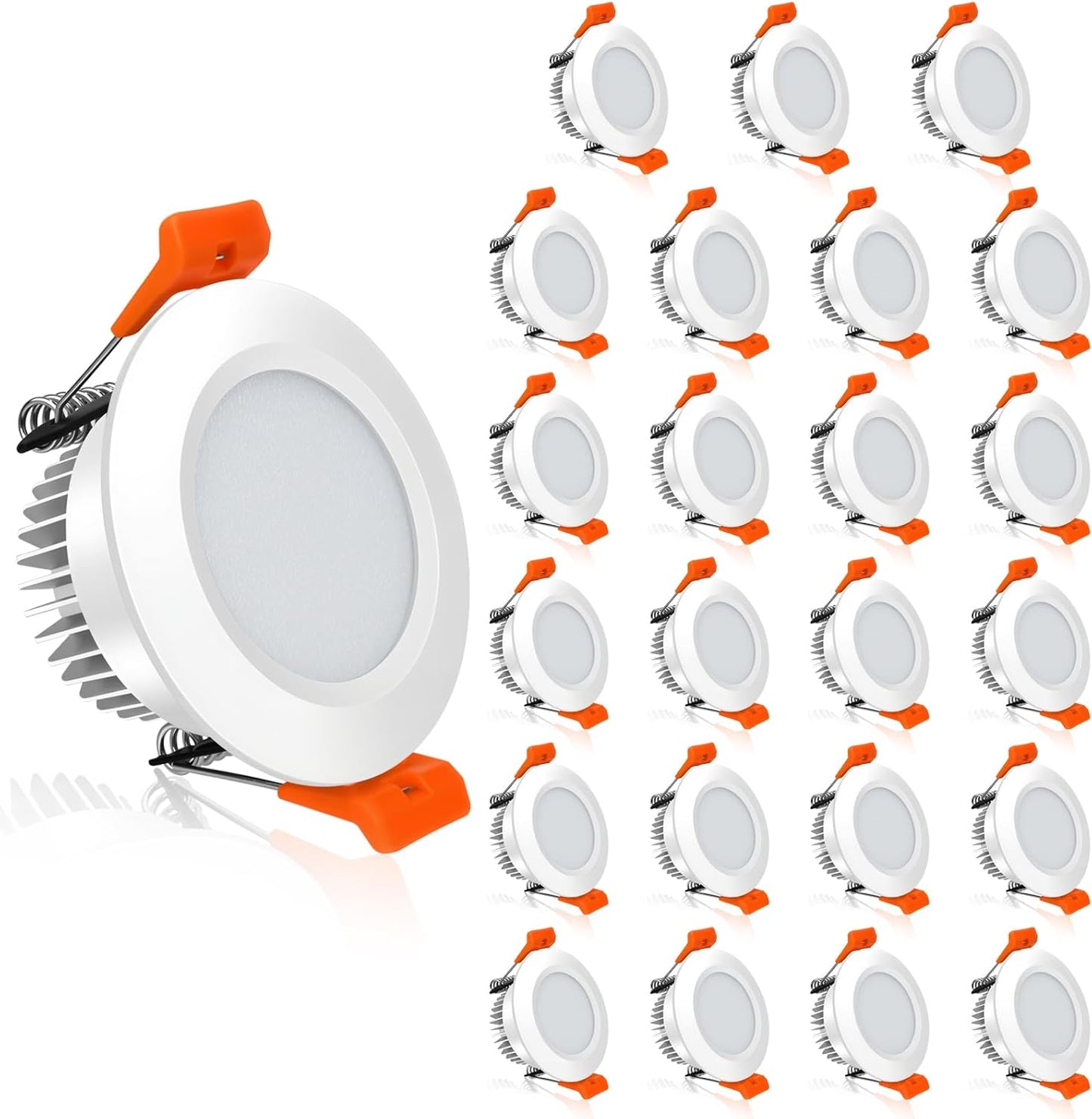 YGS-Tech 2 Inch LED Recessed Lighting, Dimmable Downlight 3W(35W Halogen Equivalent), CRI80, 5000K Daylight White Ceiling Light with LED Driver (24 Pack)