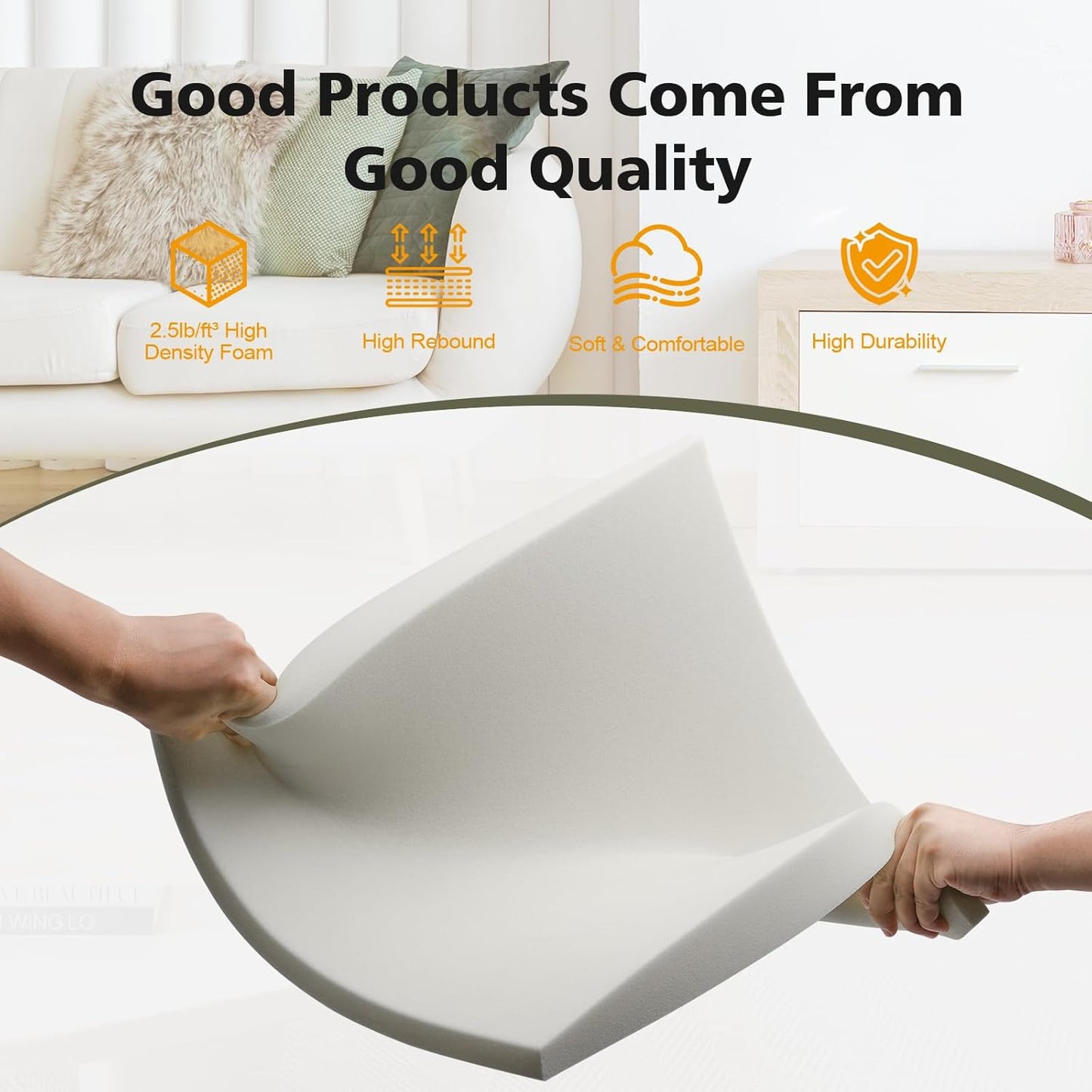 Couch Cushions Support for Sagging Seat -20"X 20"Curved Foam Sofa Cushion Support Board,Grey Couch Supporterfor Under The Cushions,Set of 3