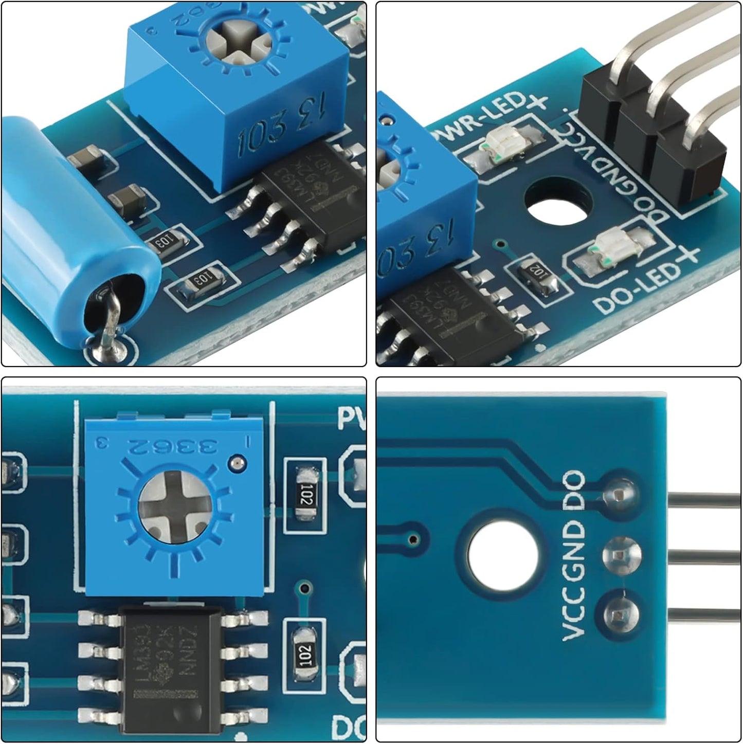 5Pcs SW-420 Vibration Sensor Module Vibration Switch Alarm Sensor Module for Arduino