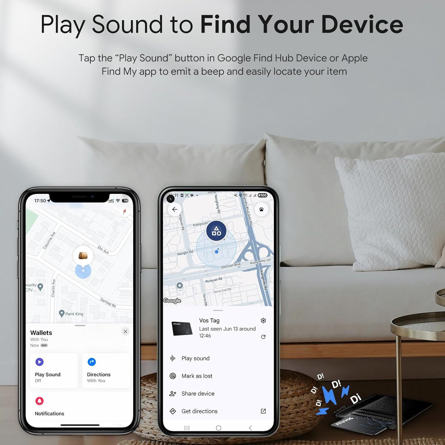 ATUVOS Dual System Air Card Tag Pro 2 Pack, Rechargeable Wallet Tracker Work with Android Google Find Hub or iOS Apple Find My APP (Huawei not Supported), Bluetooth Finder Locator for Wallet/Luggage