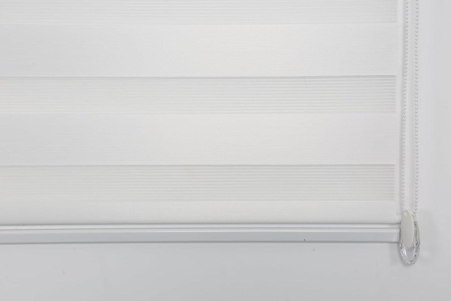 Shadesu Custom Size Zebra Blinds for Windows, 20" W x 72 H, White, Dual Layer Free-Stop Zebra Shades, Light Control for Day and Night, Sheer Blinds for Indoor Windows, Bedroom, Kitchen