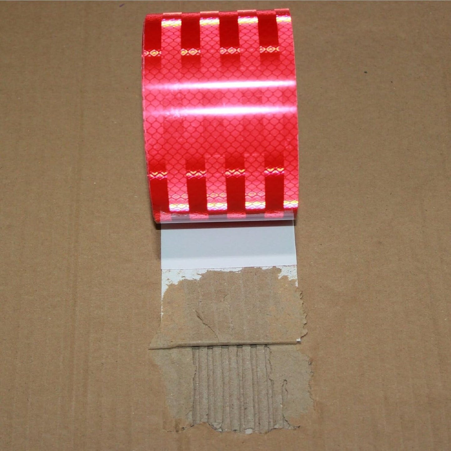 Non Fading Red Reflective Tape Outdoor Waterproof 4 inch, High Visibility Warning Industrial Marking Tape, Safety Stickers (68 feet)