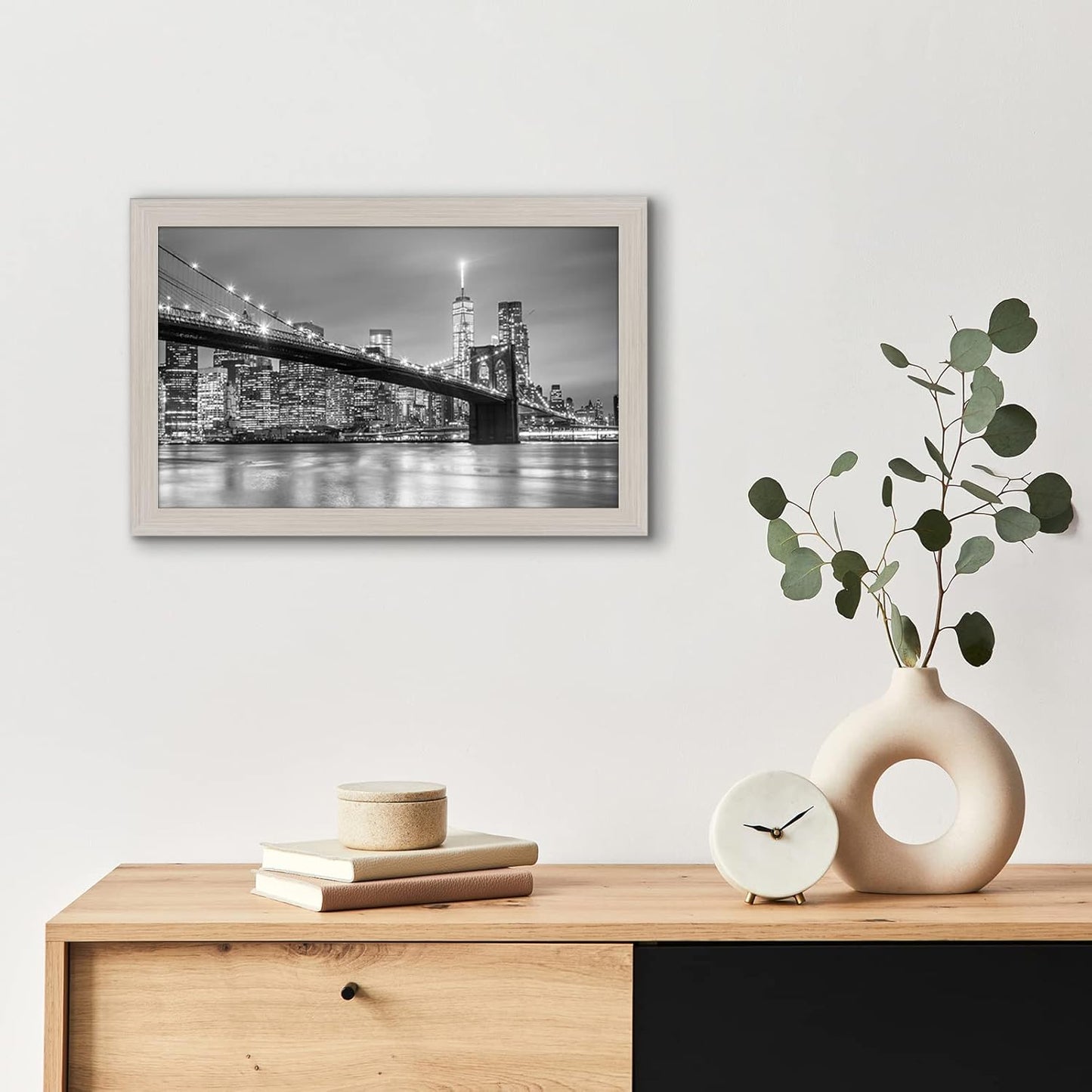 Americanflat 8.5x14 Picture Frame with Shatter-Resistant Glass - Signature Collection - Gallery-Style Frames Made of Engineered Wood - Photo Frame for Wall Display - Light Wood