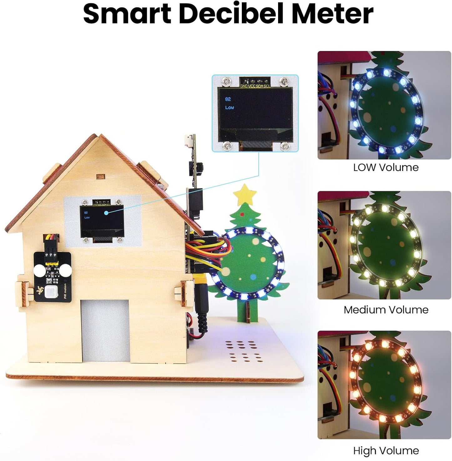 Microbit Smart Home Kit for Microbit V1 and V2,Electronics DIY Home Automation Coding Kit,STEM Educational Set for Student (Without Micro:bit and AAA Battery),Red