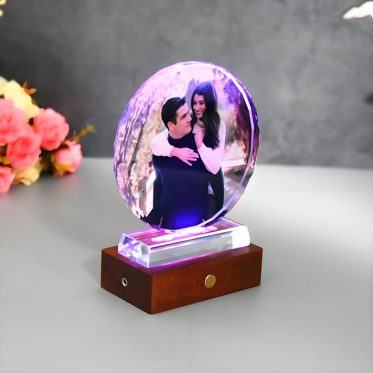 Personalized crystal photo frame, custom photo home decoration frame, birthday, Christmas, wedding anniversary, wedding gift for girlfriend, boyfriend, husband, wife, friends, father, mother