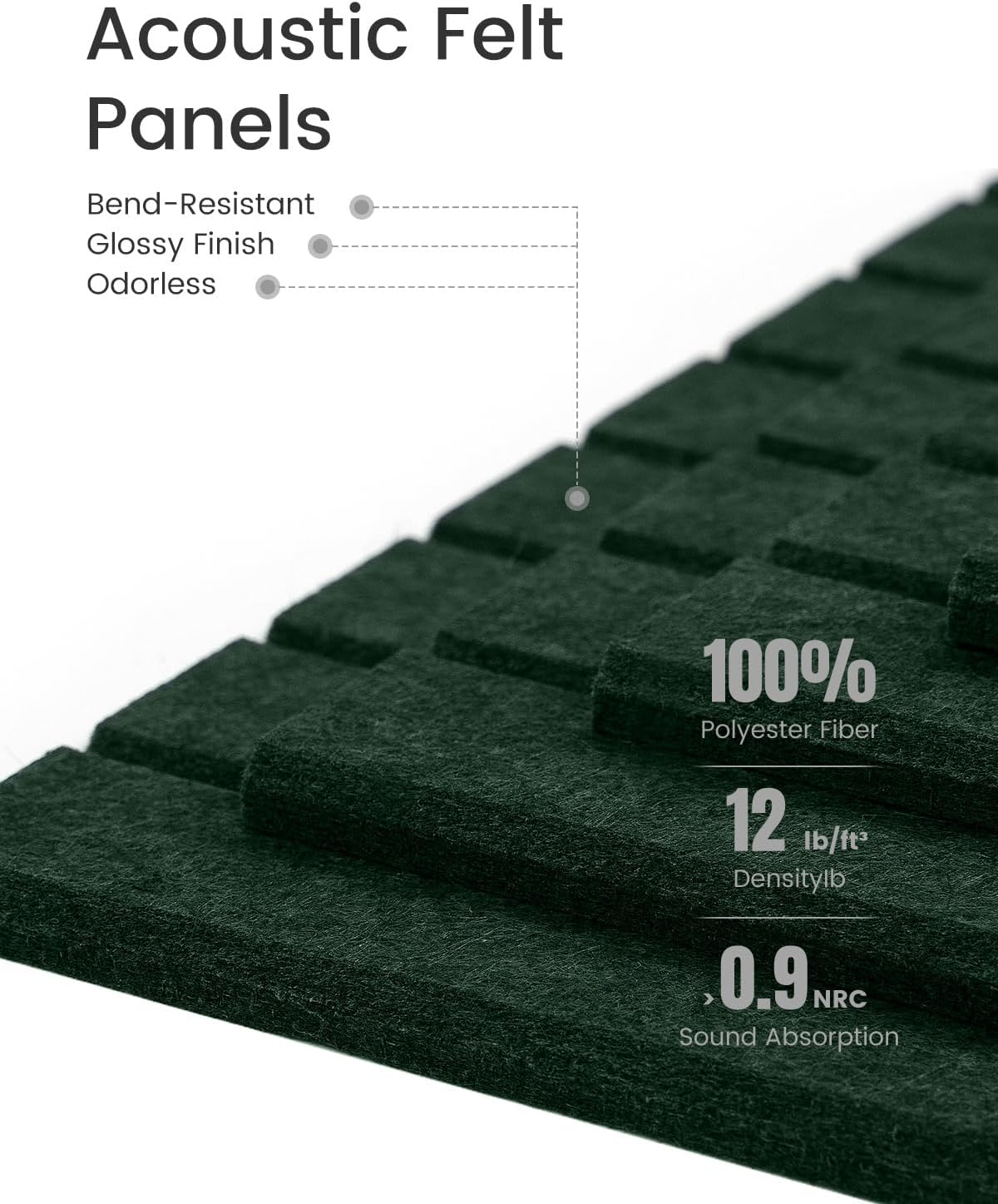 Large Felt Bulletin Board 36"x24" Cork Board Alternative - 6 Pack with 40 Safe Removable Adhesive Tabs, Cork Boards for Walls Cork Board for Home Office Classroom Pin Board- Pine Green