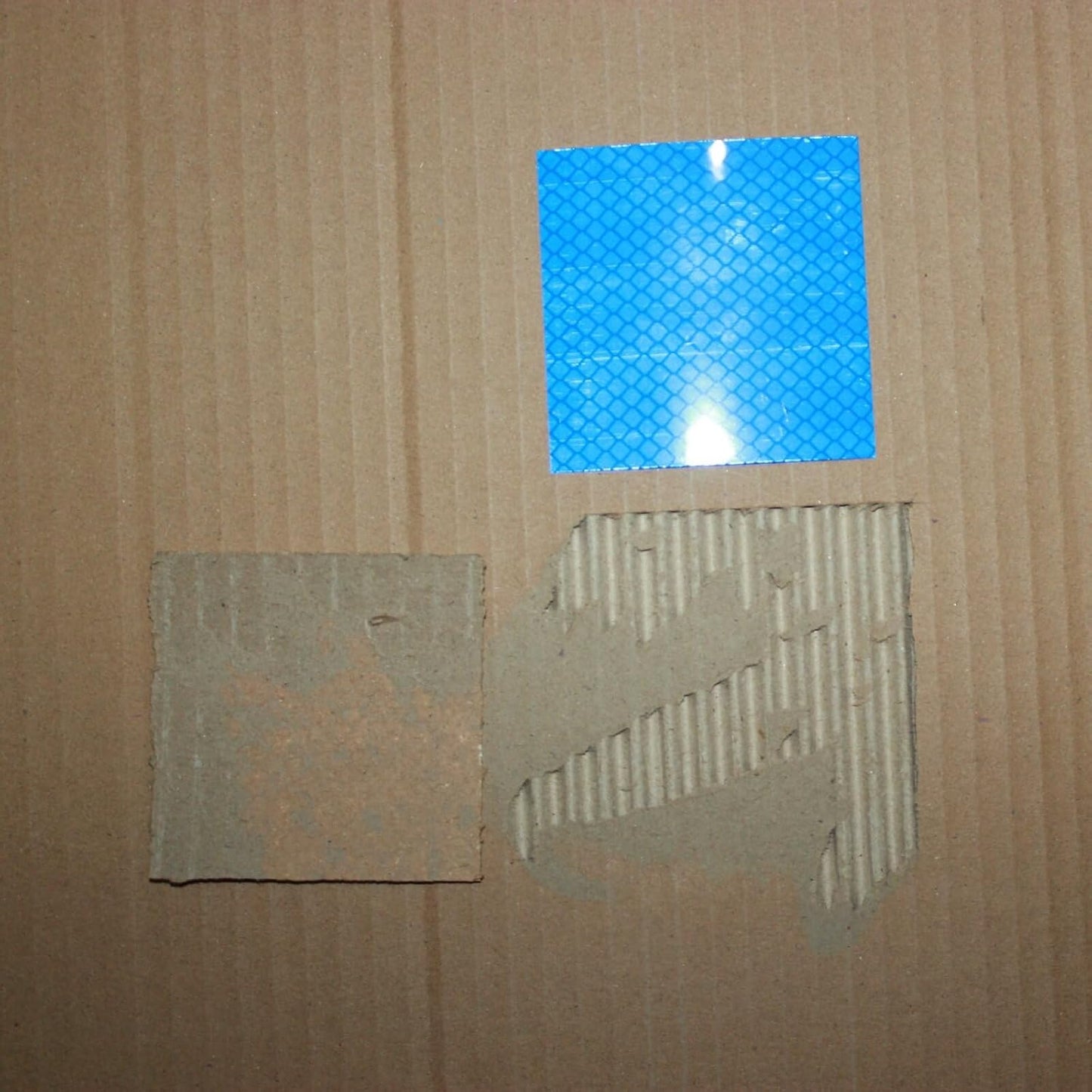 Non Fading Blue Reflective Stickers 3 inch X 3 inch, Outdoor Waterproof High Visibility Warning Safety Adhesive Reflector Tape (100 Pcs)