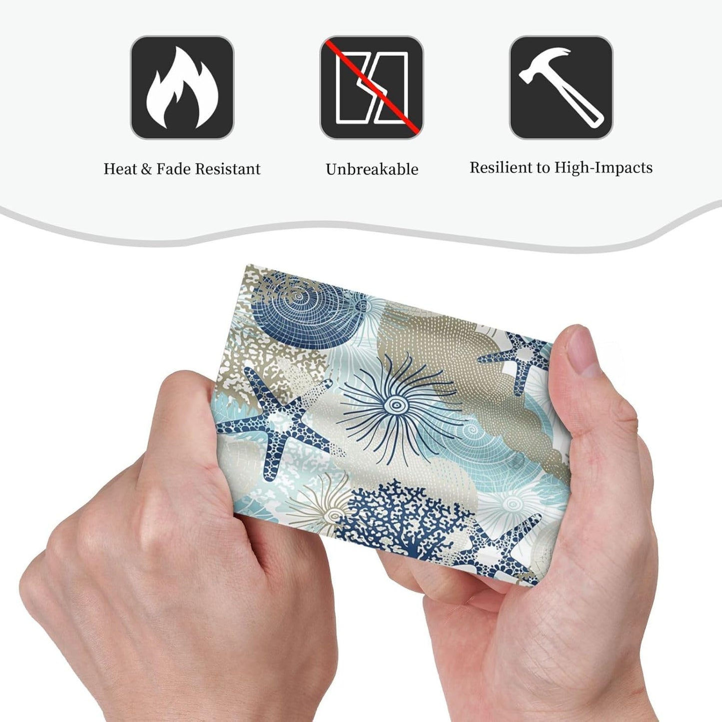 Decorative Light Switch Cover Plate Blue Starfish Brown Coral Ocean 1 Gang No Device Single Blank Outlet Covers Wall Plates for Electrical Outlets Faceplate for Girlroom Home Decor