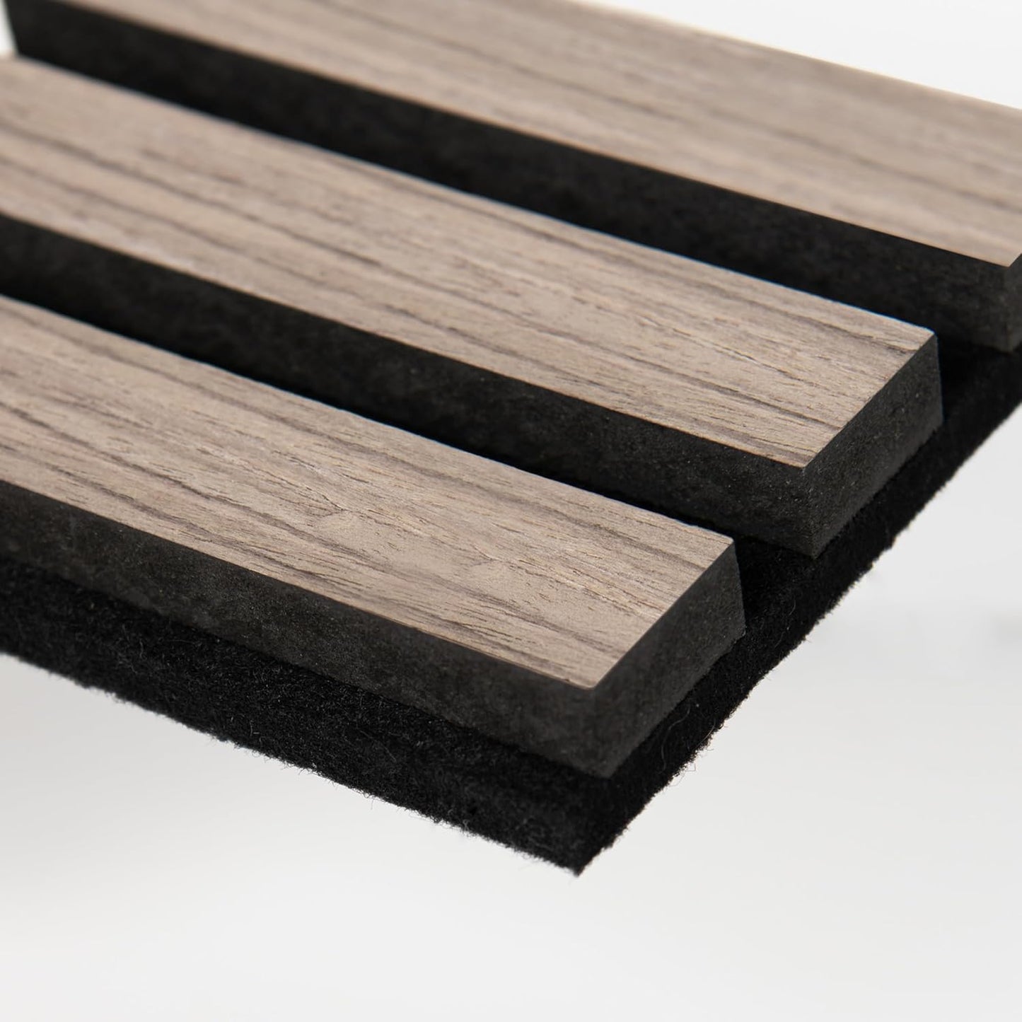 Sample Wood Salt Acoustic Wall Panels, Soundproof Wooden Wall Panels, 3D Fluted Sound Absorbing Panel, Rustic Walnut, Sample Pack