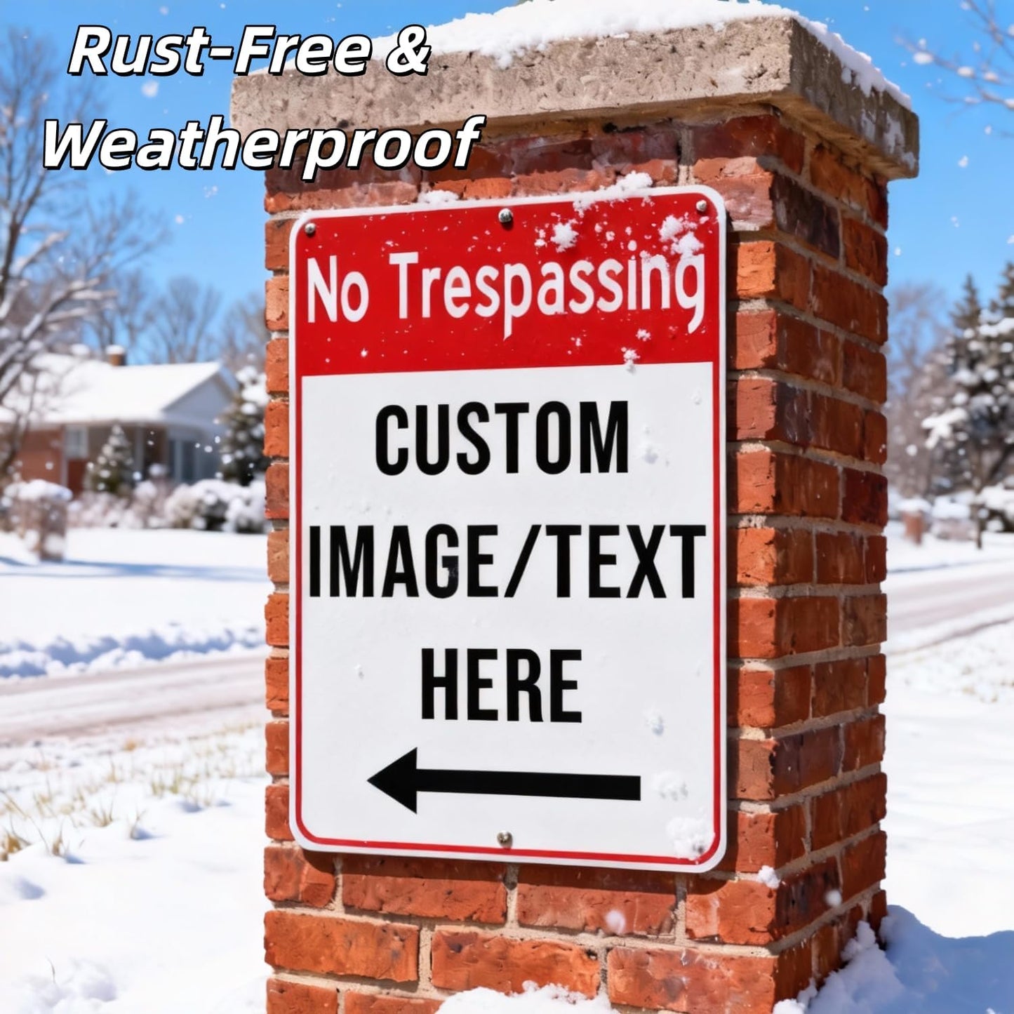 Custom No Trespassing Sign for Private Property – 24x30 Inch Large Aluminum Rust-Free Weatherproof Outdoor Sign, Reflective Option, Glow-in-the-Dark, Single/Double Sided
