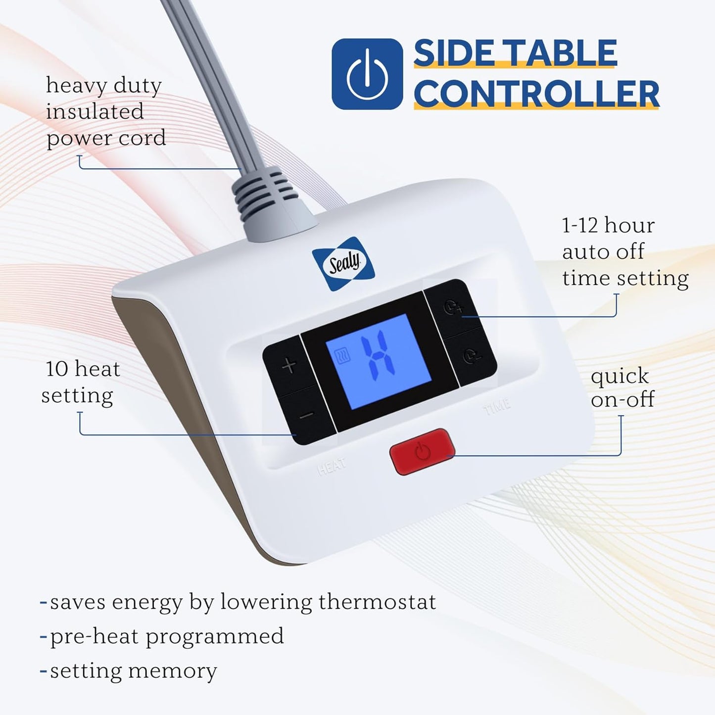 Sealy Electric Blanket Twin Size, Soft Sherpa Heated Blanket Single Control with 10 Heating Levels & 1 to 12 Hours Auto-Off Settings Over-Heated Protection 62"x84" Machine Washable, Charcoal